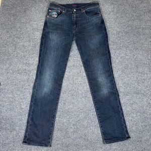 Levi's 511 Big E Jeans Mens 32x32 PSG Paris Saint-Germain Dark Wash Blue Denim